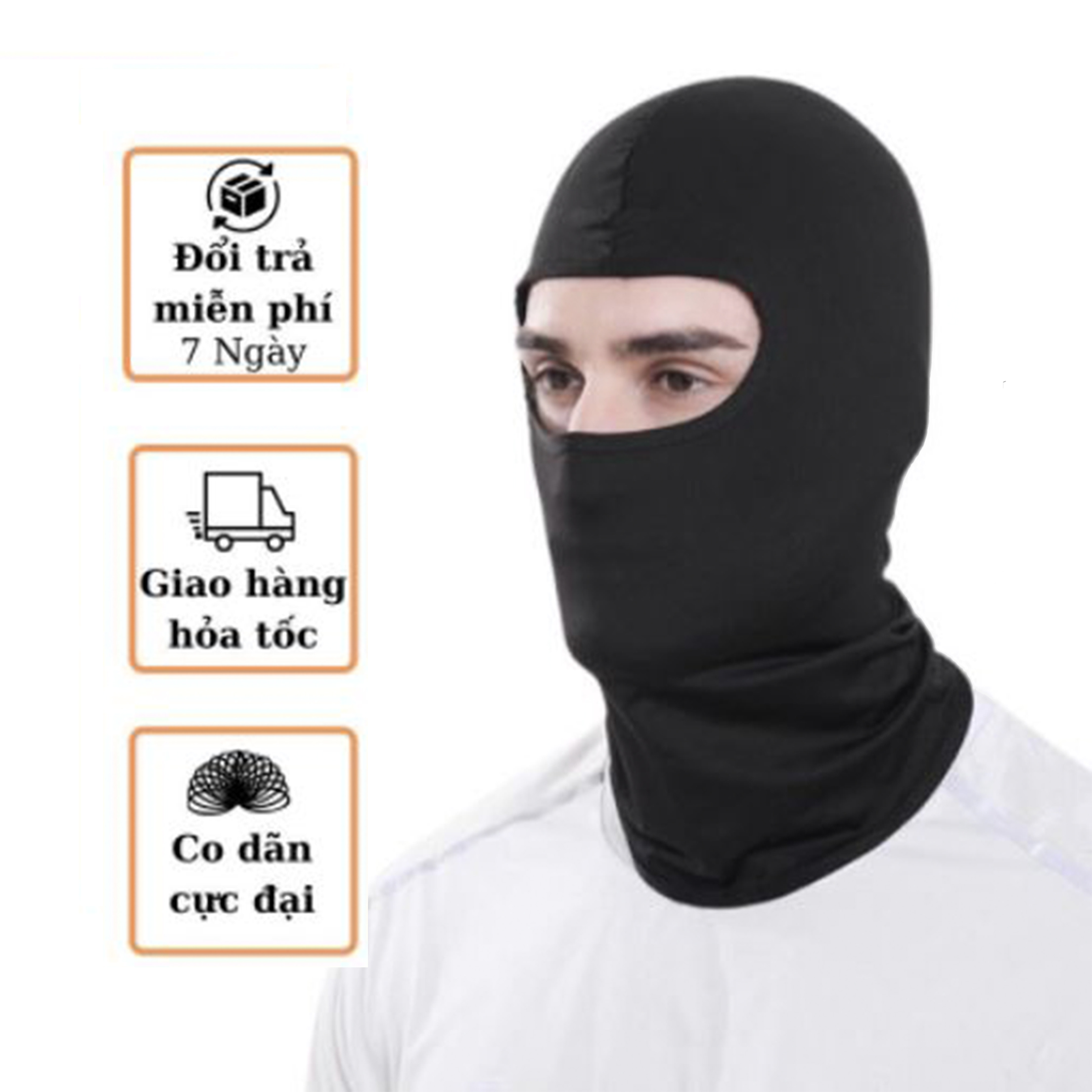(Sỉ) Khăn Trùm Đầu Chống Nắng Ninja Fullface Kiêm Khẩu Trang Chống Nắng, Chống Bụi