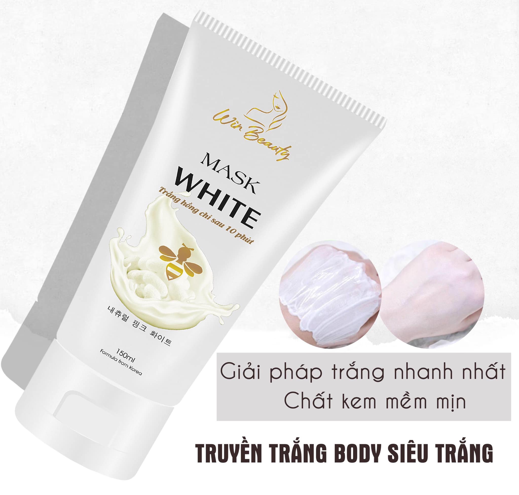 Sữa Ủ Body Trắng Hồng Tự Nhiên Win Beauty Mask White
