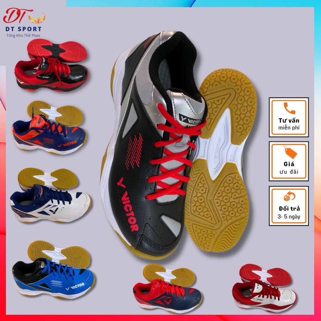 Giày cầu lông bóng chuyền victory 171 ⚠️𝑭𝑹𝑬𝑬𝑺𝑯𝑰𝑷⚠️siêu êm bền bám sân tặng bọc gối