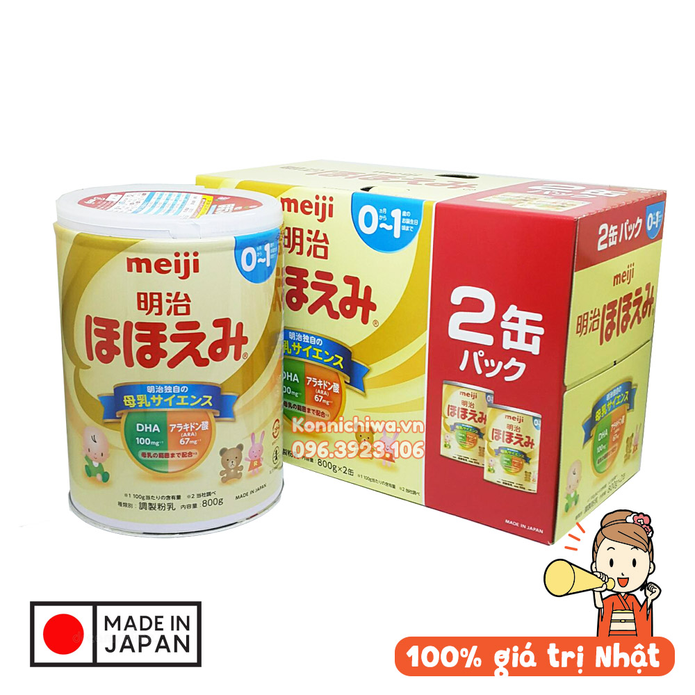 [Date MỚI - Auth] Sữa MEIJI số 0 nội địa Nhật dành cho bé sơ sinh đến 1 tuổi - lon 800g | Sữa bột Meiji lon sắt số 0 cung cấp dinh dưỡng cân bằng, phát triển chiều cao