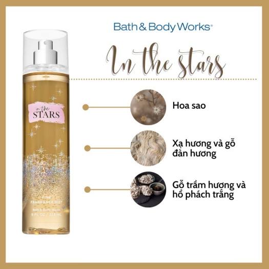 Xịt Thơm Cơ Thể Body Mist Bath&Body Work In The Star Chai 30ml - Hương Gỗ Ấm Thơm Sang Trọng