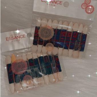 Chính hãng Bộ 10 cọ phấn mắt 2 đầu bông mút xốp mềm mại tán đều màu tiện dụng