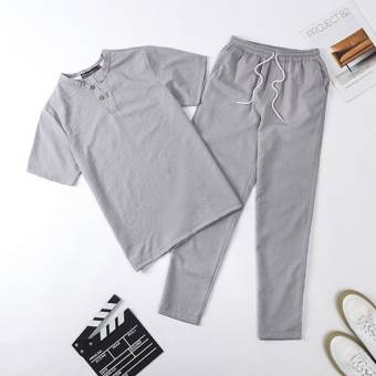 Bộ Đũi Nam Quần Dài Áo Cộc 100% Chất Đũi Mềm Mát - Nhẹ Mặc Như Không Mặc