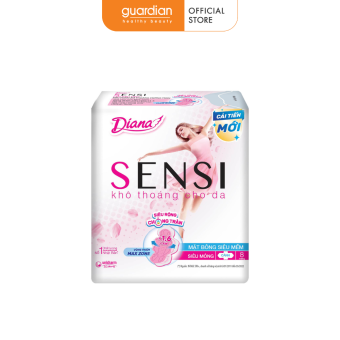 Băng vệ sinh Diana Sensi siêu mỏng cánh 23 cm (8 miếng)