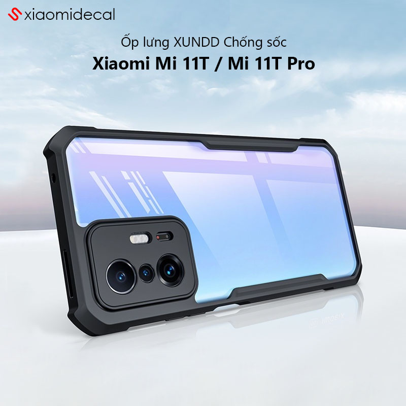 Ốp lưng xundd xiaomi 11t 5g / mi 11t pro 5g mặt lưng trong, viền tpu, chống sốc