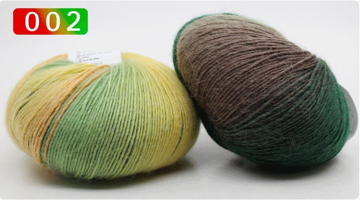 1 Sợi Cashmere Len Dệt Tay Nhiều Màu Sắc Cầu Vồng Dệt Kim Sợi Len 100% Sợi Đan Móc