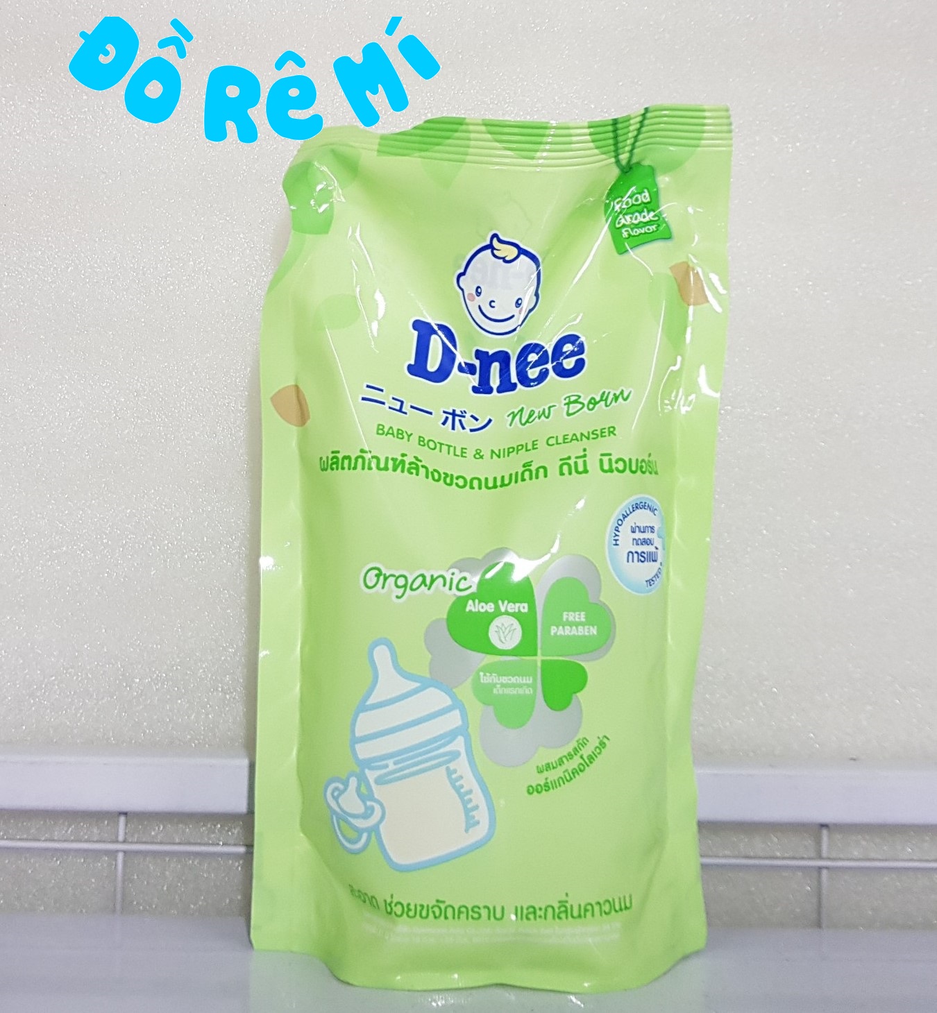 Combo 3 bịch nước rửa bình sữa và rau củ quả Dnee x 600ml