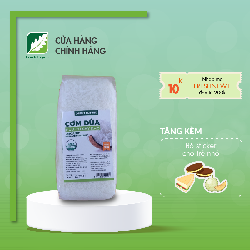 Cơm dừa sấy hữu cơ 300gr - Organic Shredd Coconut