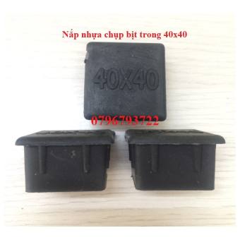 Bộ 10 cái nắp chụp nhựa vuông 40x40_bịt trong chân bàn ghế, nút chân chống xước, bịt trong chân ống sắt, nút nhựa