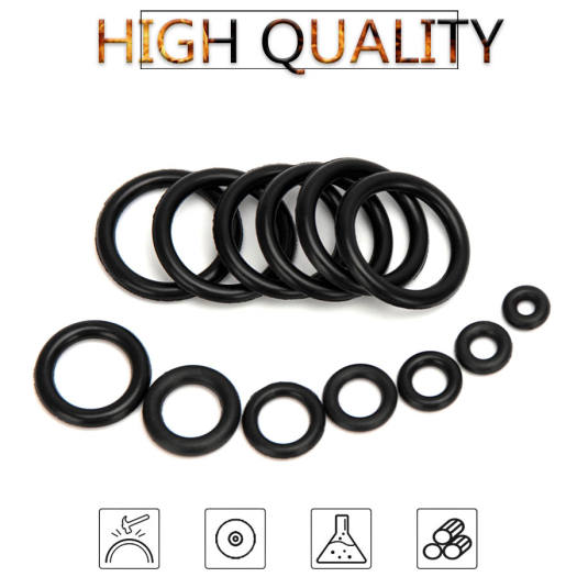 Bộ Dụng Cụ Cao Su Vòng Tròn Oring, 15 Kích Cỡ Đường Kính Ngoài OD 6-30Mm Độ Dày CS 1-3.1Mm Gioăng Cao Su Nitrile NBR Màu Đen Bền Chống Thấm Nước Chịu Mài Mòn Dầu Thay Thế Vòng Chữ O Niêm Phong