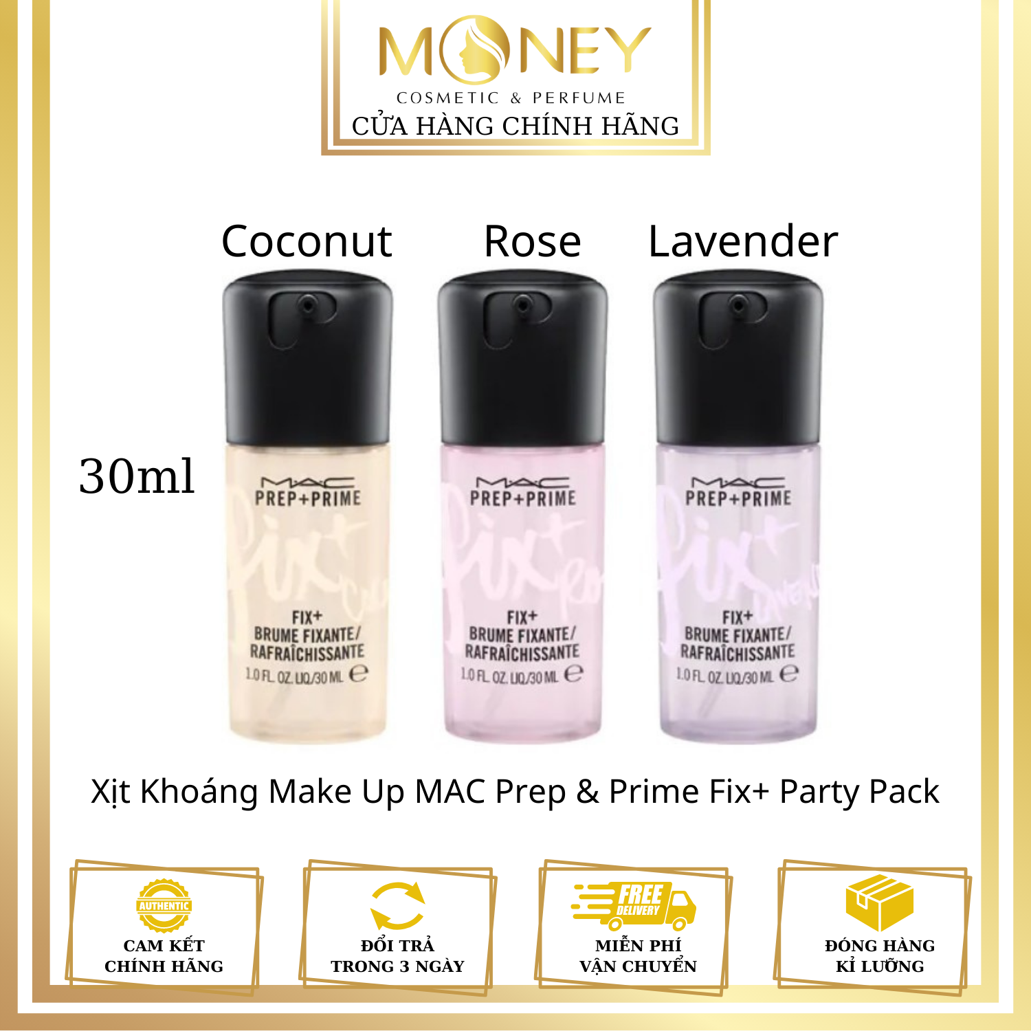 Xịt khoáng khóa make up prep & prime fix+ party pack 30ml