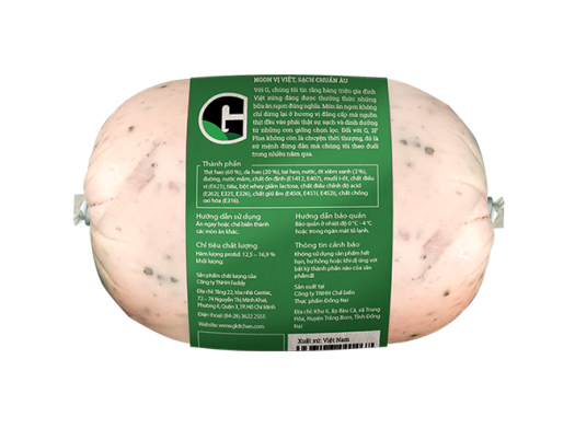 Chả Lụa Bì Ớt Xiêm Xanh G Kitchen 500g [Giao nội thành HCM]