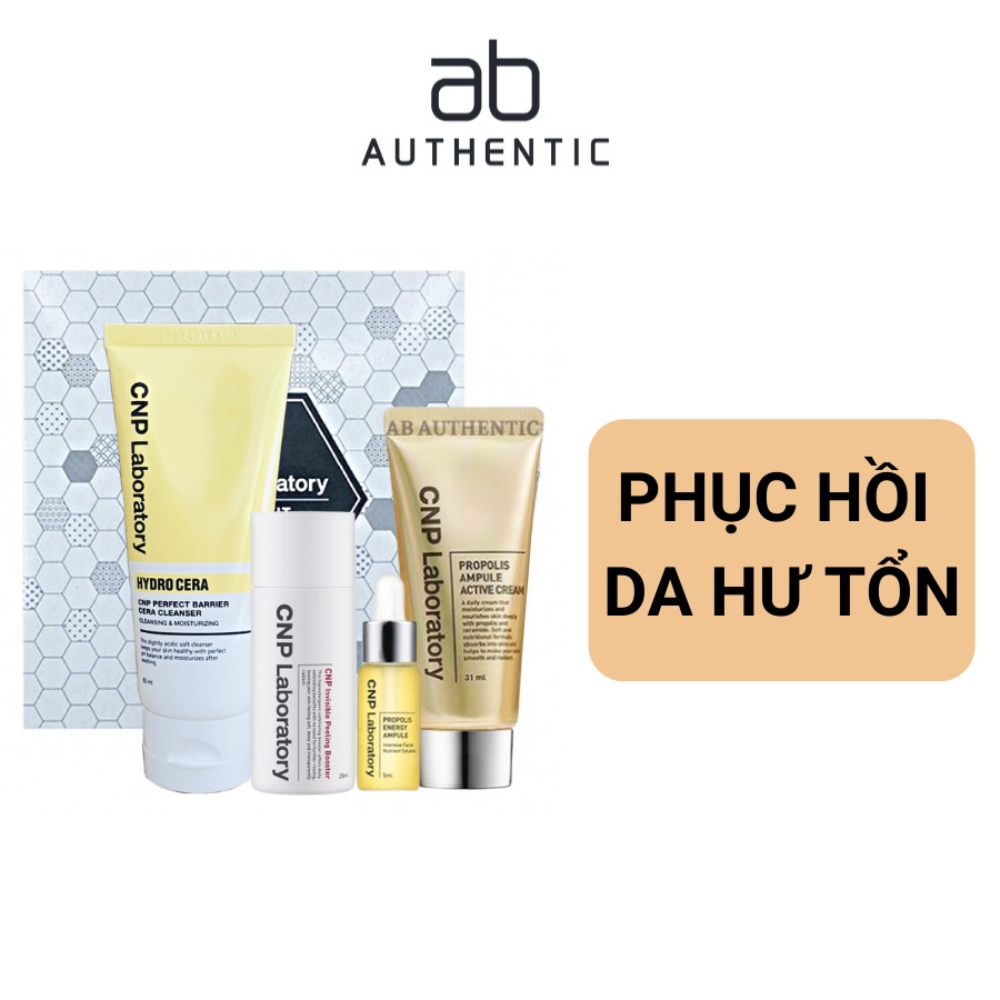 Sét dưỡng tái tạo, phục hồi, trẻ hóa căng bóng da keo ong cnp laboratory- ab authentic