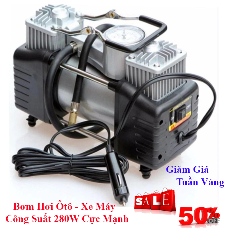 Bơm Hơi ô tô xe máy Bơm Điện 220V Mini Công Suất Lớn Máy Nén Khí Máy Bơm Đa Năng Sản Phẩm Tiện Dụng Cho Mọi Nhà. BẢO HÀNH 6 THÁNG UY TÍN