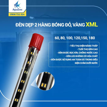 Đèn Led XML 2 hàng bóng đỏ/vàng - Đèn hỗ trợ lên màu cho cá Koi- cá rồng