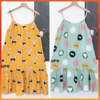 Váy Lanh Lụa Bầu 2 Dây Siêu Mát, Siêu Thoáng