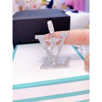 Mặt dây chuyền LV bạc ta size to cho nam