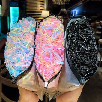 Set 1000 Dây Thun Buộc Tóc Co Giãn Nhiều Màu Dùng Một Lần Cho Bé