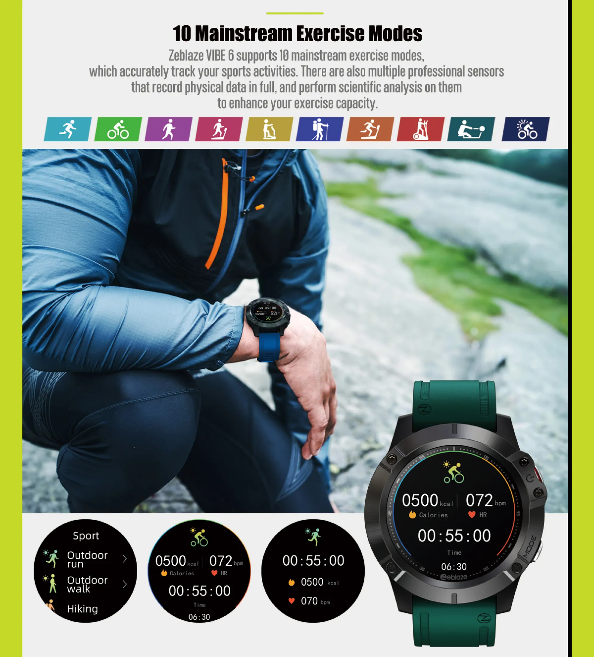 Zeblaze VIBE 6 Smart Watch with BT Call Sports Watch IP67 Waterproof 11