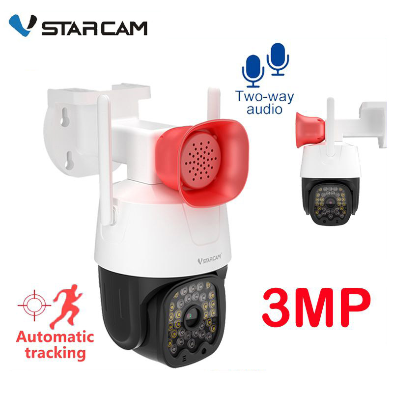 VStarcam Camera WIFI Thông Minh Chống Nước CS666 Camera PT Loa Lớn Camera Ngoài Trời HD 3MP