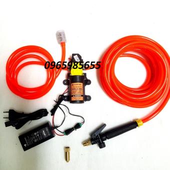 Máy bơm nước , máy bơm nước 12v, máy rửa xe mini, máy bơm rửa xe tăng áp mini - VIỆT NHẬT (Tặng Adapter)
