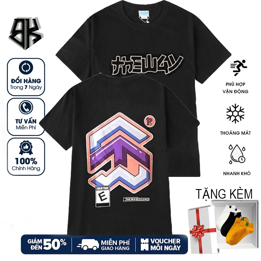 Áo thun 5tw unisex nam nữ tay lỡ form rộng in cực nét size <75kg chất cotton 75% at19 - dreambig