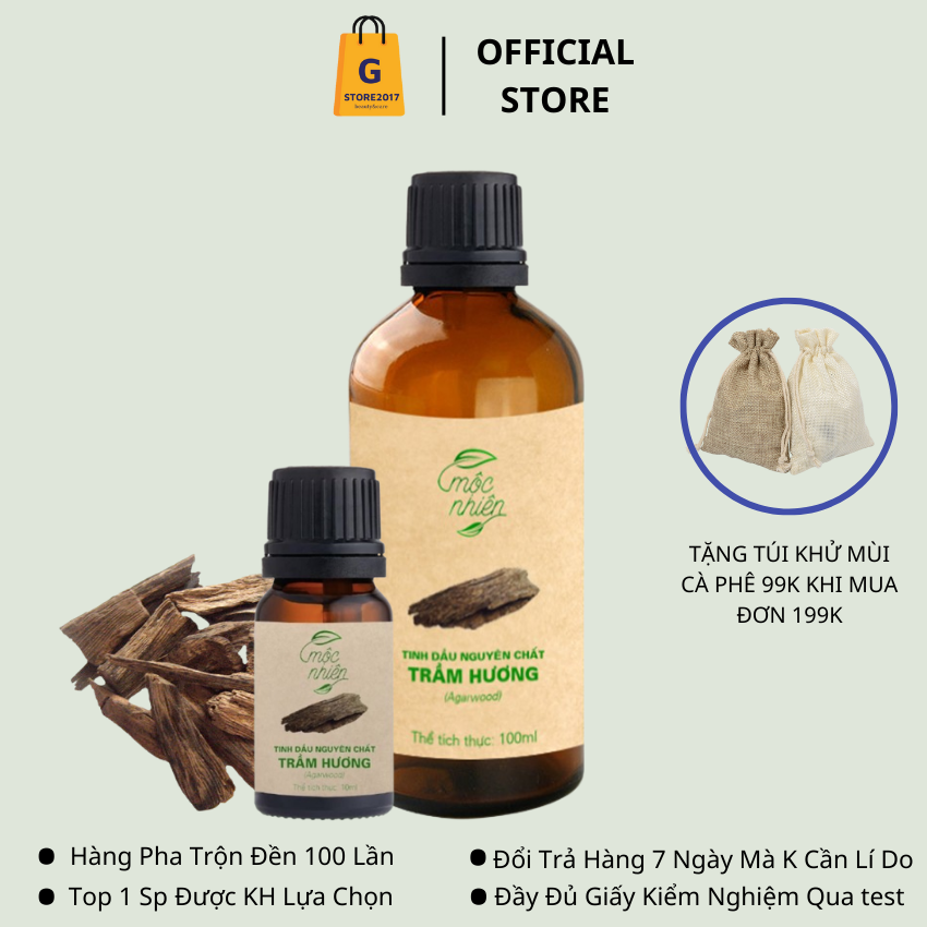 Tinh Dầu Trầm Hương Cao Cấp MỘC NHIÊN Chính Hãng 10ml 100ml Chai Xịt & Treo Xe Oto Tinh Dầu Trầm Hương Xông Thơm Phòng Ngủ Khuếch Tán Đuổi Muỗi Treo Xe Oto