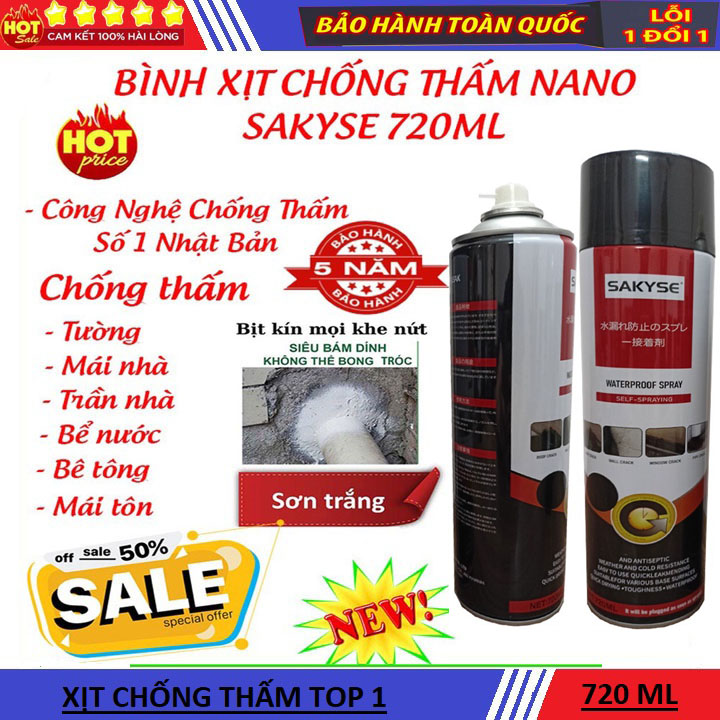 Bình xịt chống thấm đa năng, chống dột mái nhà - Chai dung dịch Xịt Chống Thấm Chống Dột YBL PAINT Polyurethane 450ml,Chống Dột Mái Nhà,Trần Nhà,Bê Tông,Ống Nước