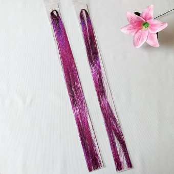 Combo 2 tép line tóc kim tuyến cột màu hồng- mua 5 line tặng 1 line