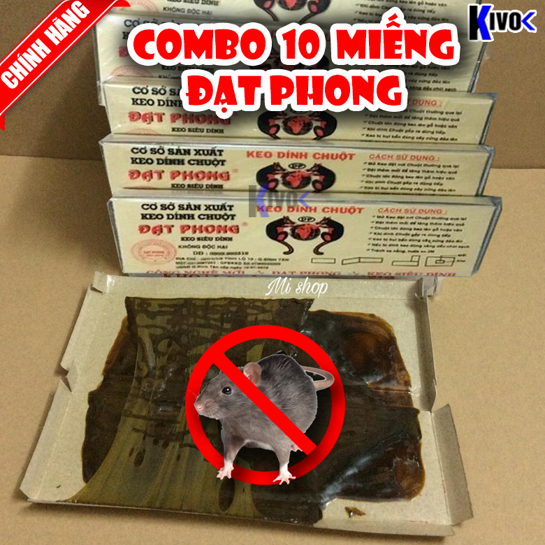 Keo Dính Chuột Siêu Dính ĐẠT PHONG-Tấm Keo Bắt Chuột CỐNG TO Hàng VIỆT-Keo Dính Chuột Và Côn Trùng -  KIVO