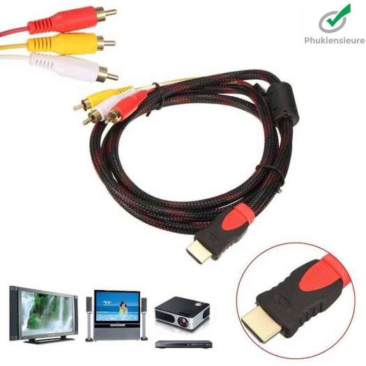 Cáp nối HDMI ra AV 3 đầu hoa sen