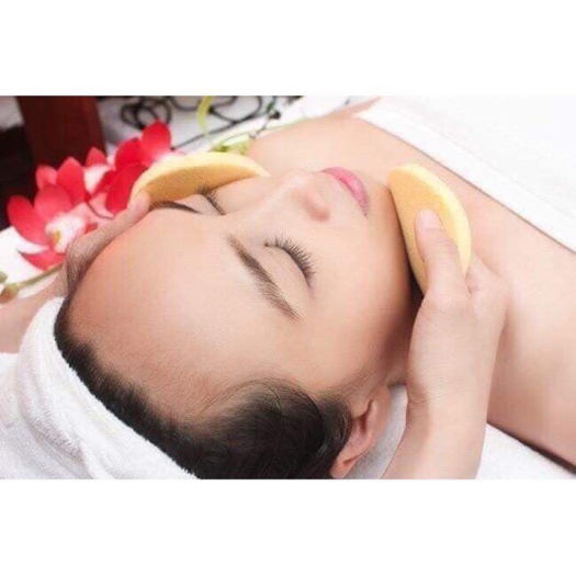 Bông Rửa Mặt Bọt Biển Dạng Nén HiVEY hana tech được làm từ rong biển tự nhiên, khi cho vào nước, sẽ nở ra thành một miếng bông mềm mại - Hanatech