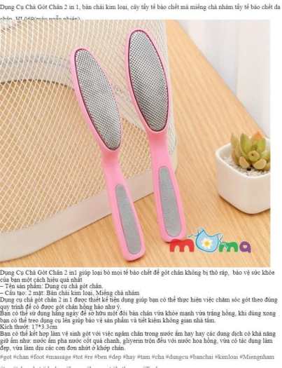 dụng cụ chà gót chân kèm dũa móng chân