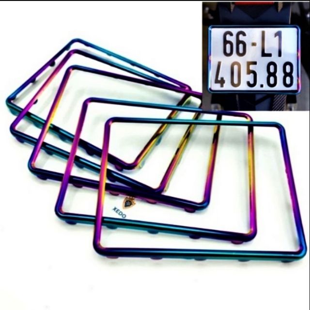 Khung biển số xe máy ( Màu xanhTitan - loại dày đặc biệt)