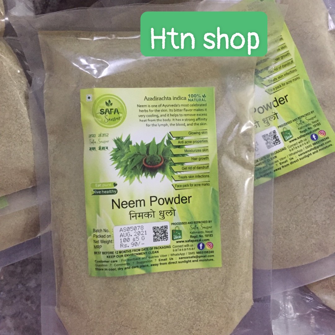 🌿🌿 Bột lá neem nguyên chất ấn độ - Neem powder 100g 🌿🌿