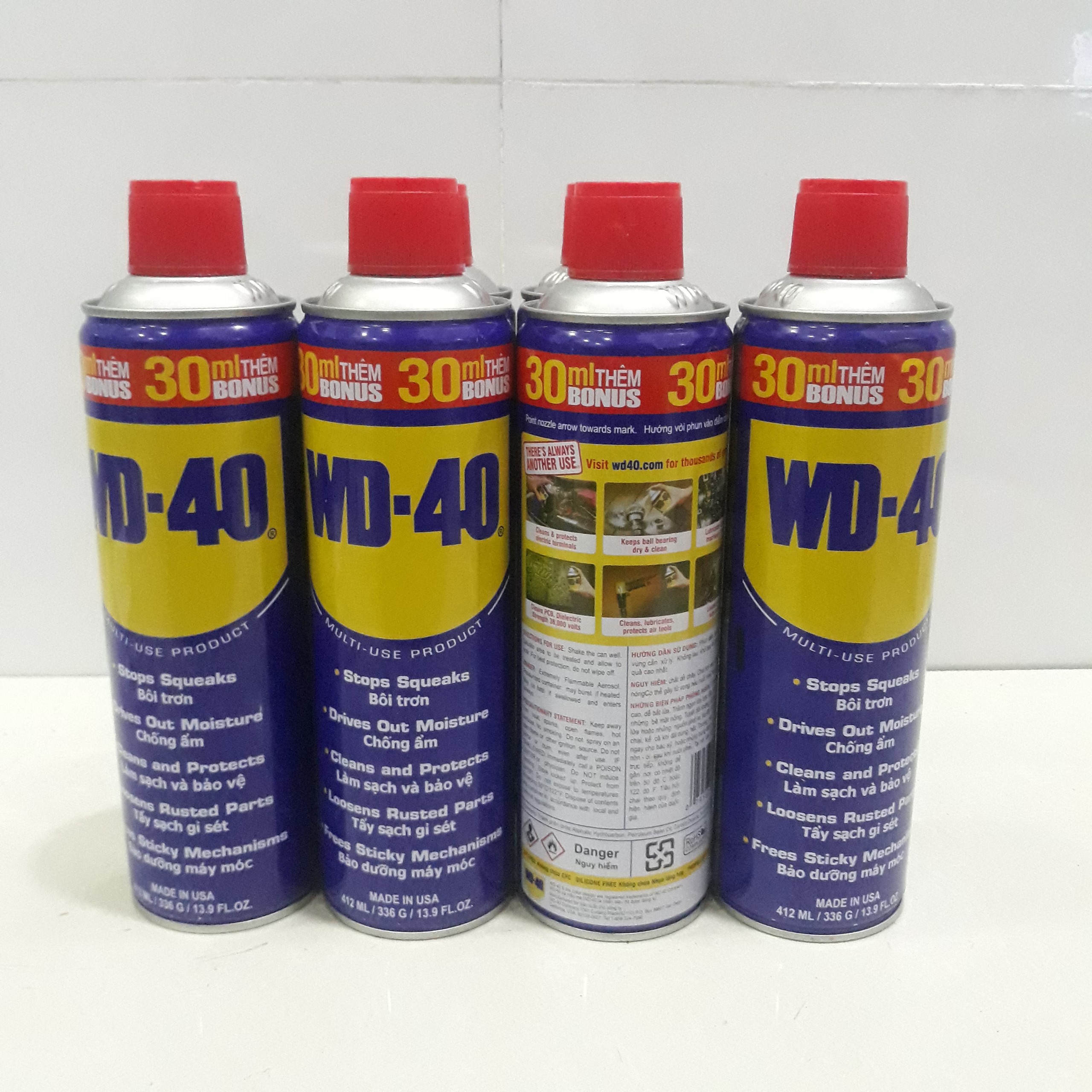 [Freeship + giao nhanh]Chai xịt tẩy rỉ bôi trơn chống ẩm đa năng WD-40 412ml(336g) , dầu chống rỉ sét đa năng cao cấp, bình xịt bôi trơn làm sạch thẩm thấu chống ẩm WD-40 (412ml)