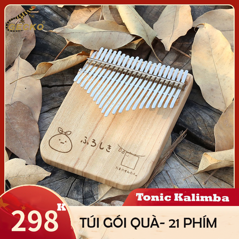 Đàn kalimba 21 phím gỗ giá rẻ full phụ kiện búa chỉnh giấy dán tab kalimba- Tonic Kalimba bảo hành 12 tháng
