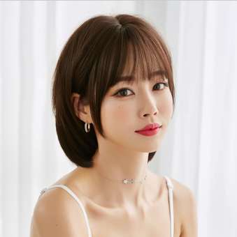 Tóc Giả Nữ Ngắn TSE Tóc Giả Thẳng Dài Ngang Vai, Tóc Ngắn Tạo Mẫu Tóc Dài Tự Nhiên & Mịn D3108 32Cm