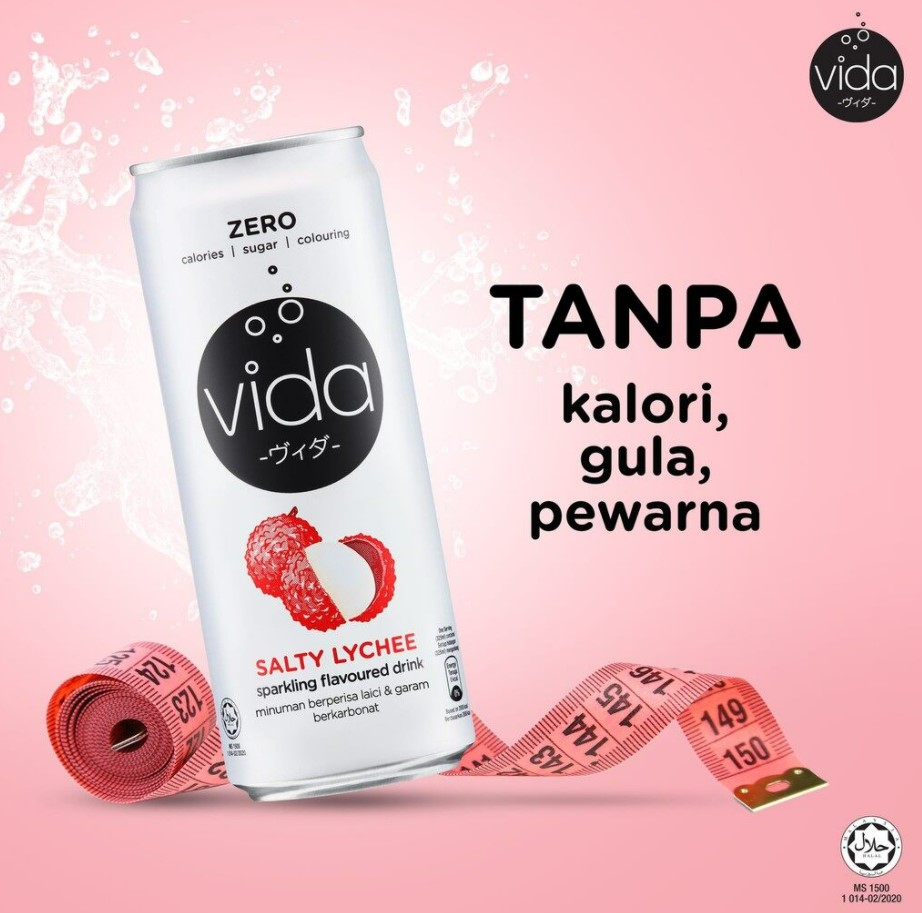 Vida Vitamin C Sparking Drink Halal Orange 325ml