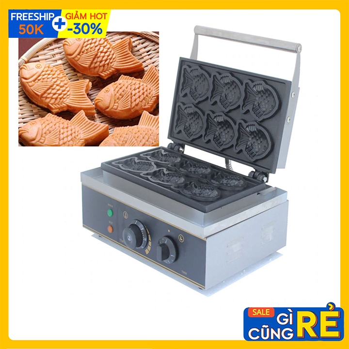 Máy làm bánh cá công nghiệp 6 con