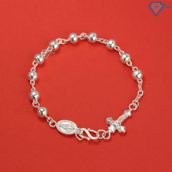 Lắc tay nữ bạc đẹp - Tràng hạt mân côi thánh giá LTN0190 - Trang Sức TNJ