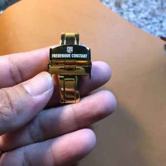 Khóa bướm đồng hồ khắc logo thương hiệu FC (Full logo text)