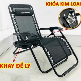 Ghế Tựa Lưng, Ghế Thư Giãn Sumika 179A - Đa Năng Tiện Lợi - Màu Đen , KHÓA KIM LOẠI BỀN BỈ, Nệm Sợi Poli Cao Cấp - Luôn Có Phụ Kiện Thay Thế