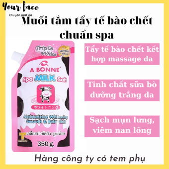 Muối bò tắm tẩy tế bào chết trắng da Abonne Spa Milk Salt Thái Lan 350g
