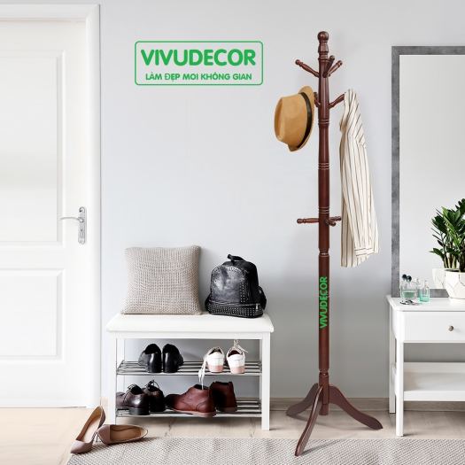 Hot-selling household goods Cây Treo Quần Áo Vivudecor 100 Gỗ Tự Nhiên Cây Treo Đồ GH 9 Nhánh Lắp Ráp Xuất Khẩu Hàn Quốc.