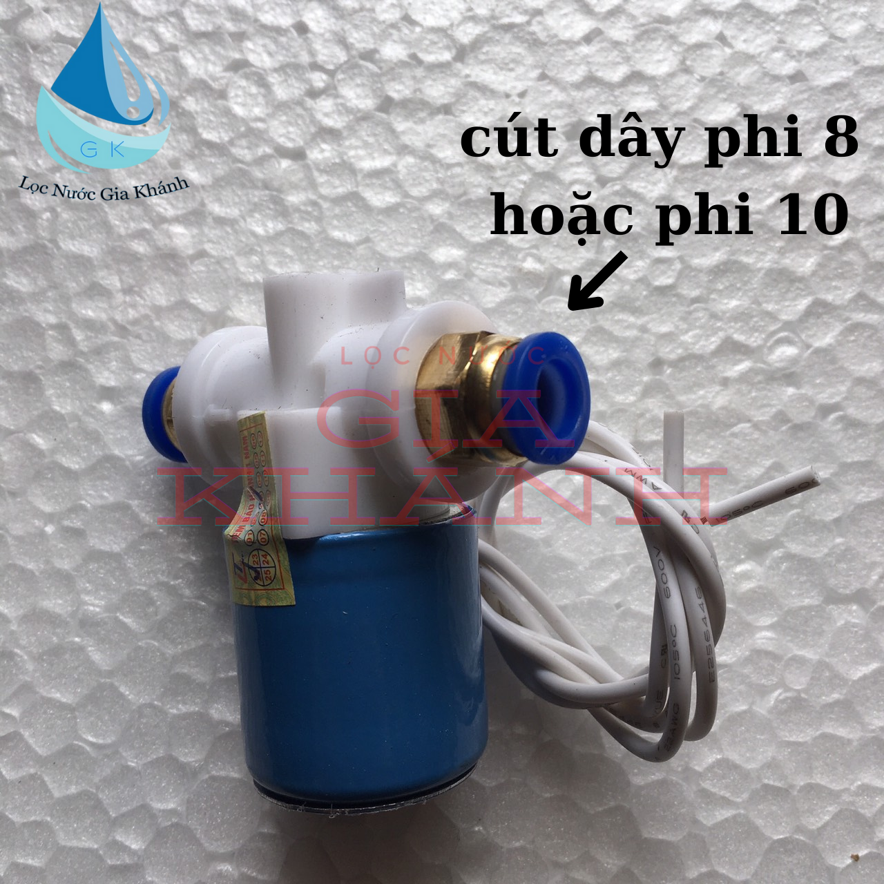 Van điện từ 24v kèm cút phi 8 cho máy phun sương.