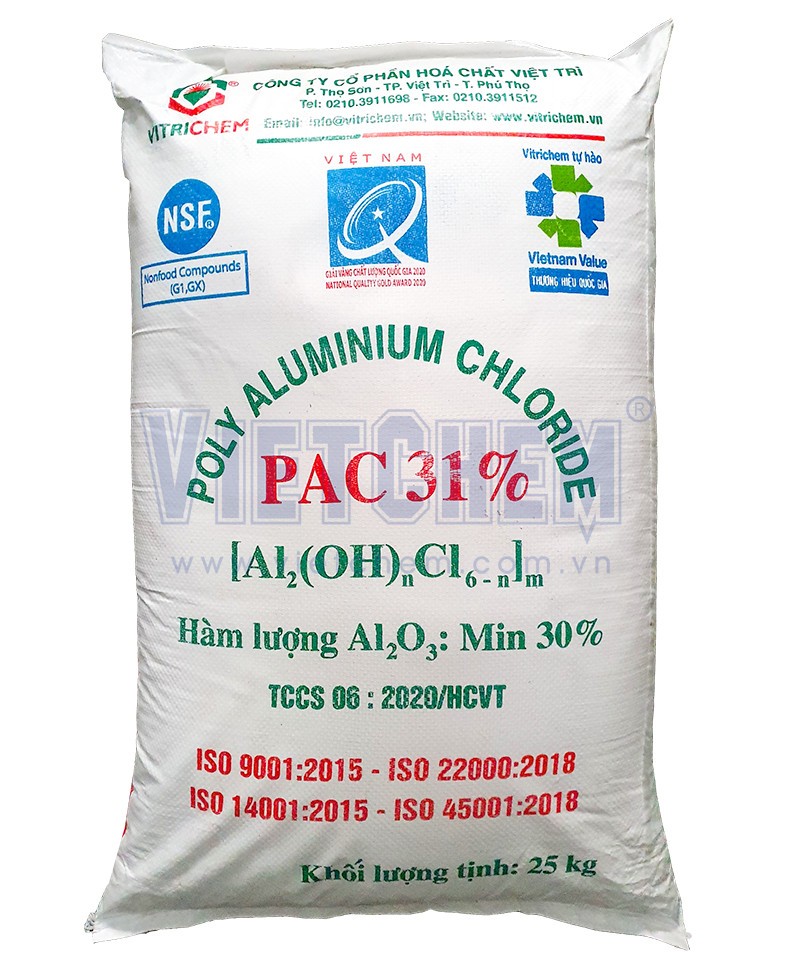 PAC sử lý nước lắng đọng nước PAC Việt Trì PAC sử lý nước bể cá, bể bơi, nước thải