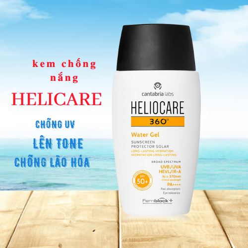 Kem chống nắng Heliocare 360 Age active fluid ,kem dưỡng ẩm lên tone SPF50+