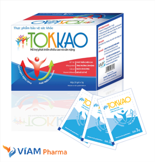 Tokkao Gold - Cốm bổ sung canxi cho bé, giúp phát triển chiều cao và cân nặng - Hộp 20 gói