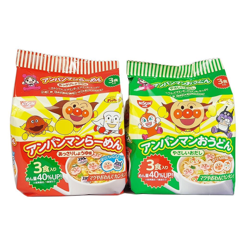 Mì chú hề Nissin xanh đỏ cho bé